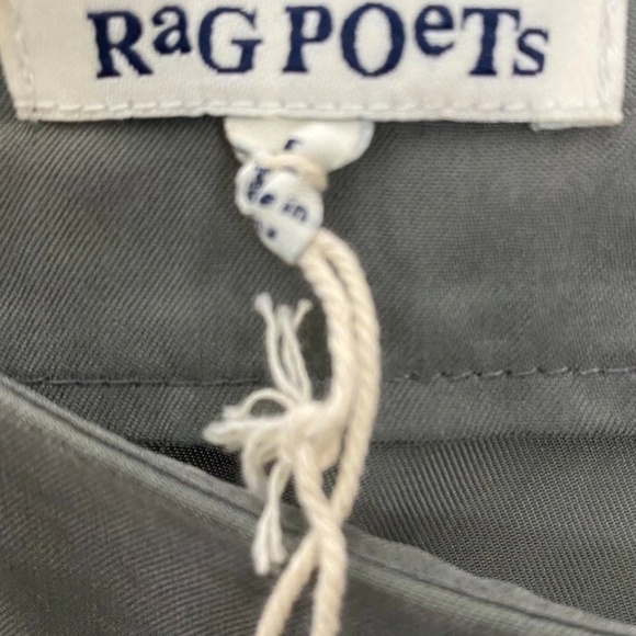 Rag Poet Women's Side Button Midi Pencil Skirt Medium Green-Gray Soft Modern - Picture 6 of 8